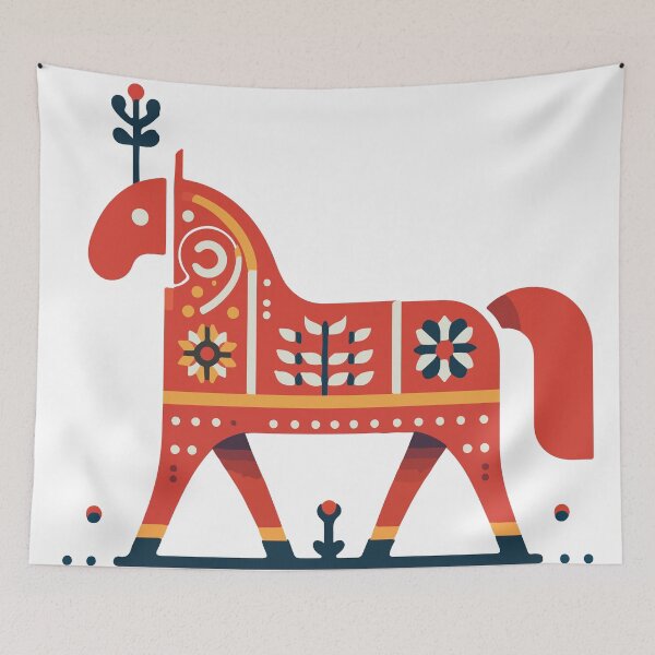 Item preview, Red Dala - Swedish Dala horse designed and sold by karolinahinc.
