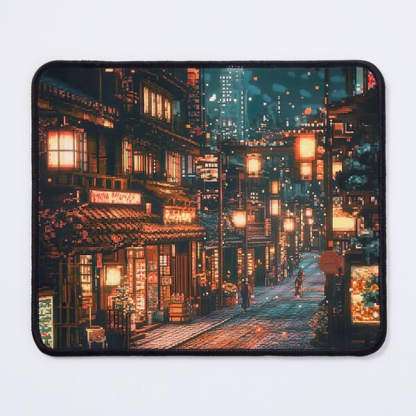 Item preview, Pixelated Lantern Street designed and sold by KCrowDesigns.