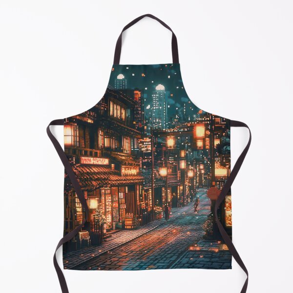Item preview, Pixelated Lantern Street designed and sold by KCrowDesigns.