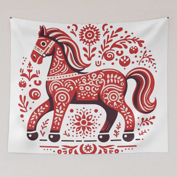 Item preview, Red Dala - Swedish Dala horse designed and sold by karolinahinc.