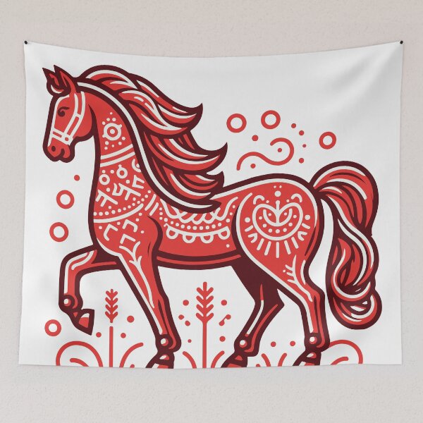 Item preview, Red Dala - Swedish Dala horse designed and sold by karolinahinc.