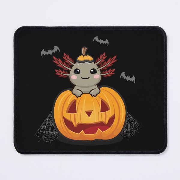 Item preview, Cute Axolotl with Pumpkin Halloween designed and sold by OhBoyLoveIt.
