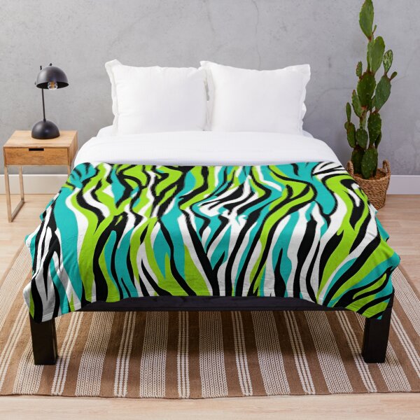 Item preview,  Blue Green Zebra Stripes Teal Animal Print  designed and sold by SeaStarAlex.