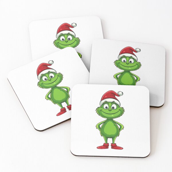 Item preview, Smiling Green Christmas Character in Santa Hat designed and sold by IllustrifyArts.