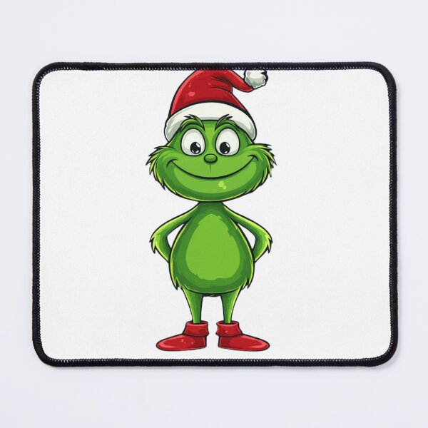 Item preview, Smiling Green Christmas Character in Santa Hat designed and sold by IllustrifyArts.