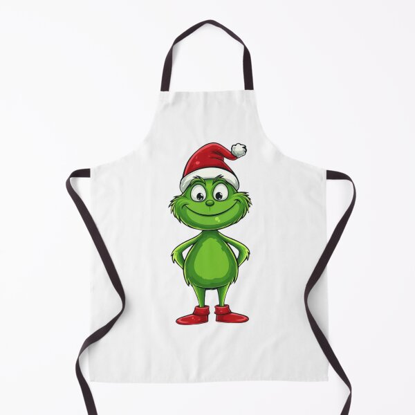 Item preview, Smiling Green Christmas Character in Santa Hat designed and sold by IllustrifyArts.