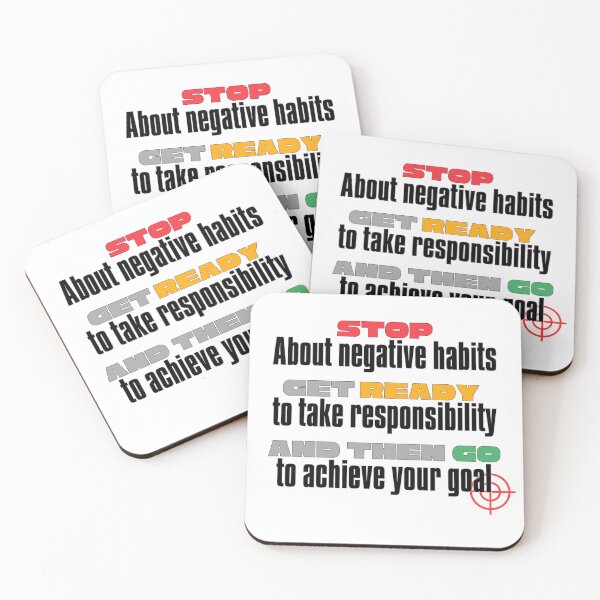 Item preview, Copy of Stop about negativ then go to achieve your goal habits get ready to take responsibility and  designed and sold by talking-pen.