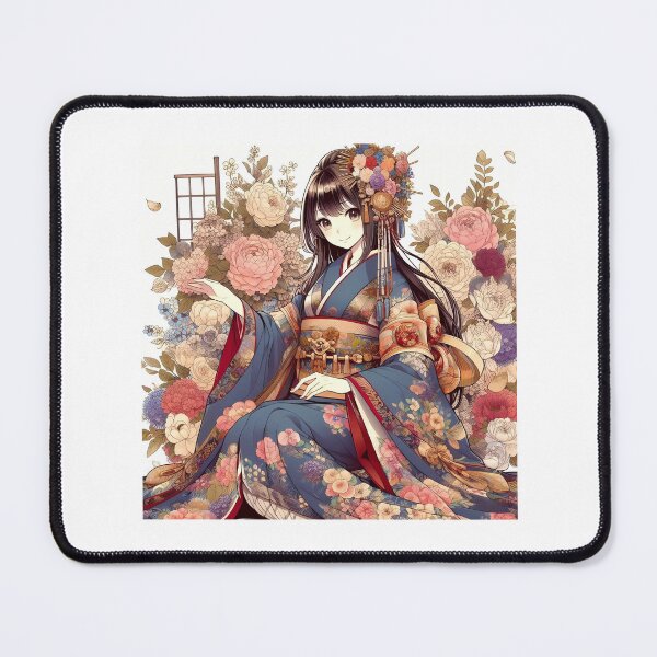 Item preview, Japanese girl in Flower background designed and sold by Carrot-4Thought.