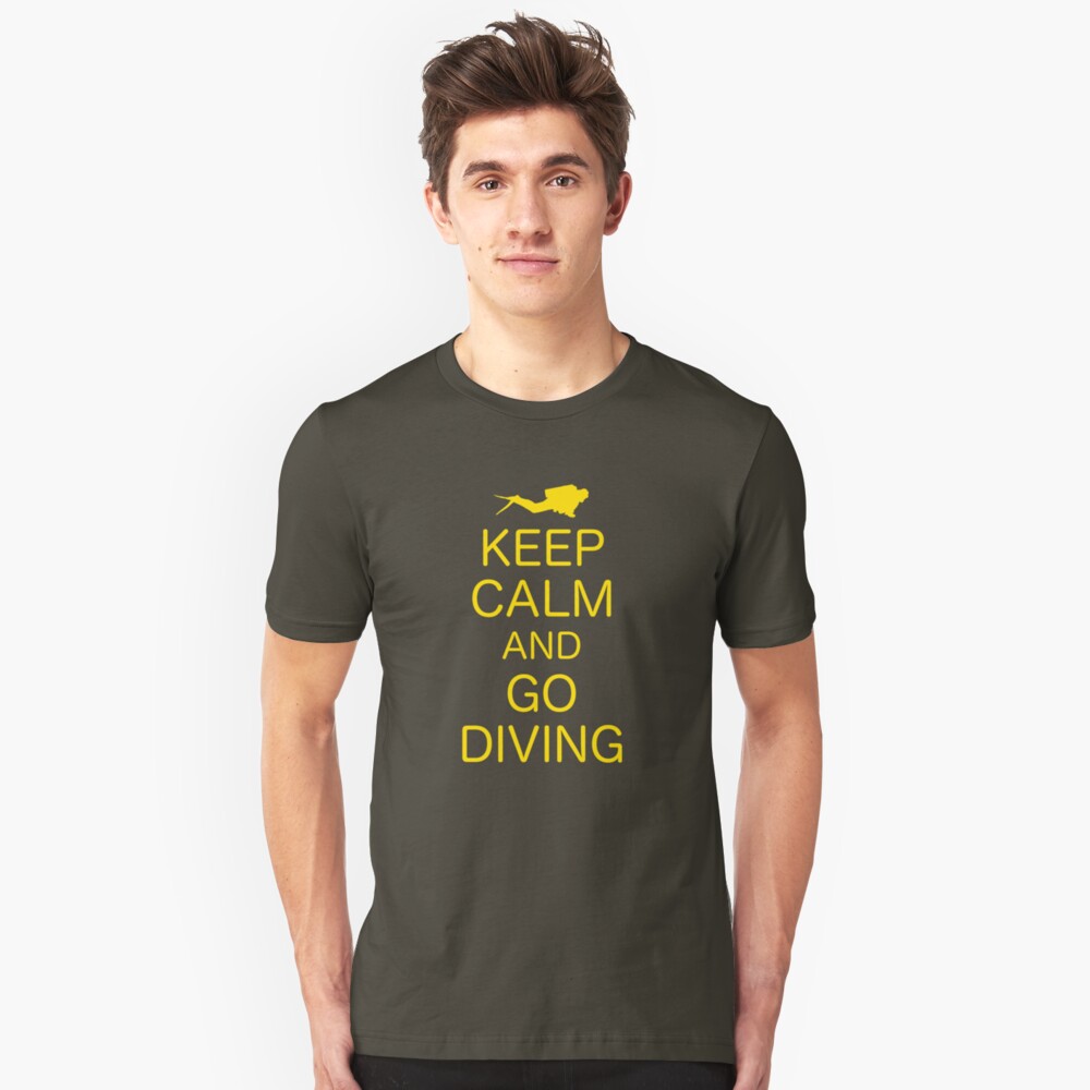 KEEP CALM AND GO DIVING Slim Fit T-Shirt