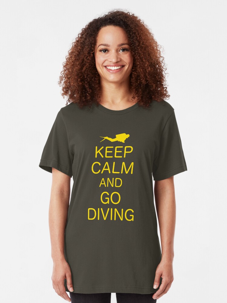 Alternate view of KEEP CALM AND GO DIVING Slim Fit T-Shirt