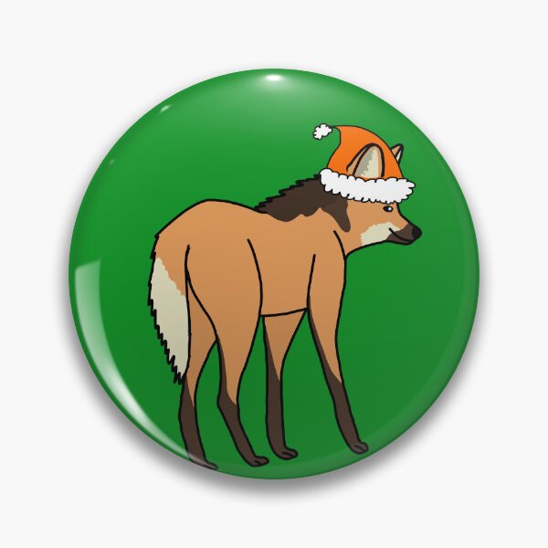 Item preview, Santa Hat Maned Wolf designed and sold by Leapingdoe.