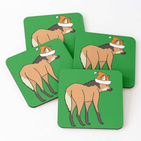 Item preview, Santa Hat Maned Wolf designed and sold by Leapingdoe.