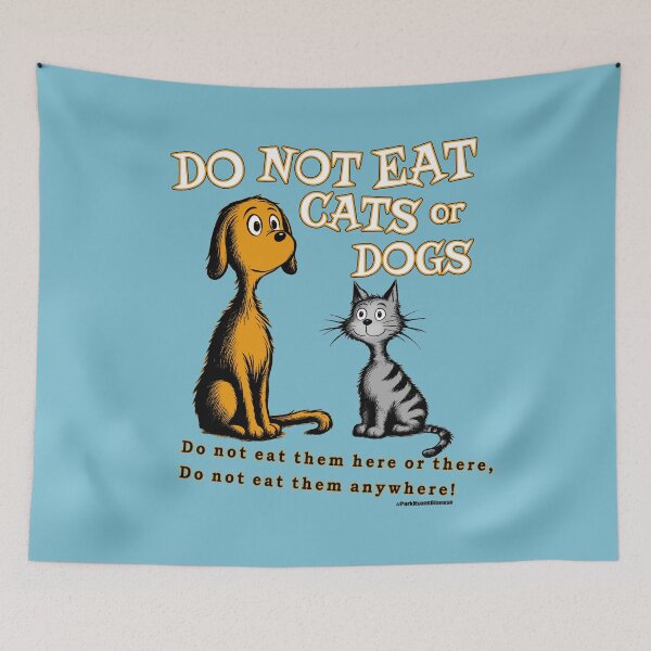 Item preview, Do Not Eat Cats or Dogs designed and sold by Steve Parknsons.