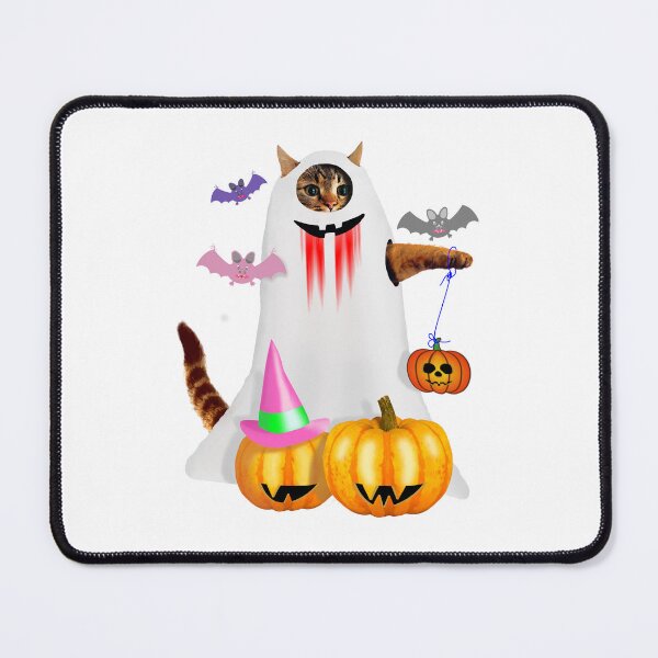 Item preview, Halloween - a cat in a ghost costume and pumpkins designed and sold by Andy-und-Andy.