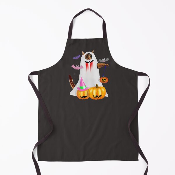 Item preview, Halloween - a cat in a ghost costume and pumpkins designed and sold by Andy-und-Andy.