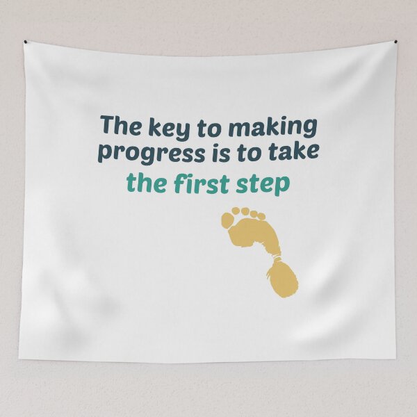 Item preview, Copy of The key to making progress is to take the first step. designed and sold by talking-pen.