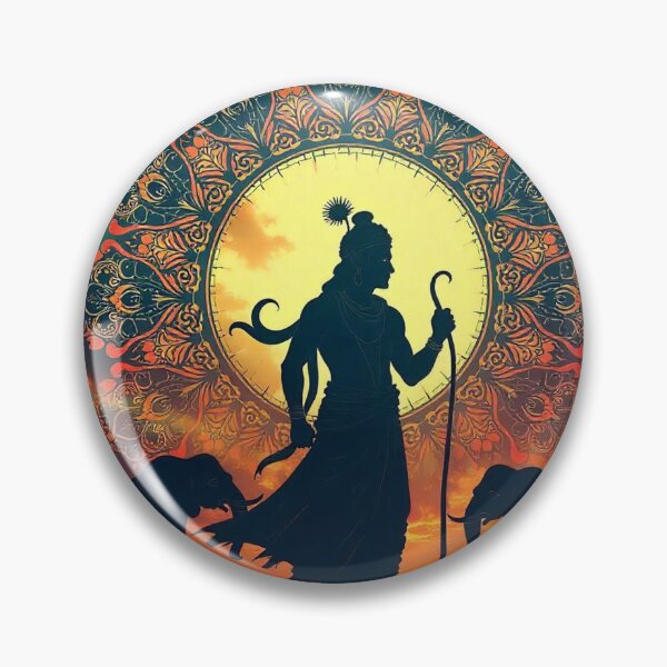 Item preview, Happy Dussehra Festival Card with Lord Rama Silhouette designed and sold by hjian8219.