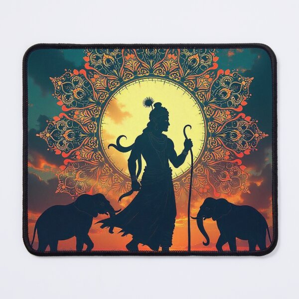 Item preview, Happy Dussehra Festival Card with Lord Rama Silhouette designed and sold by hjian8219.