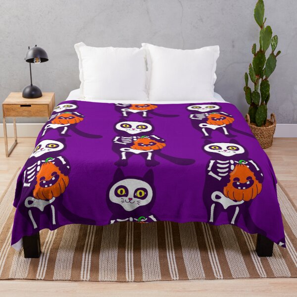 Item preview, mexican halloween cat skeleton pumpkin designed and sold by Gossip Rag.