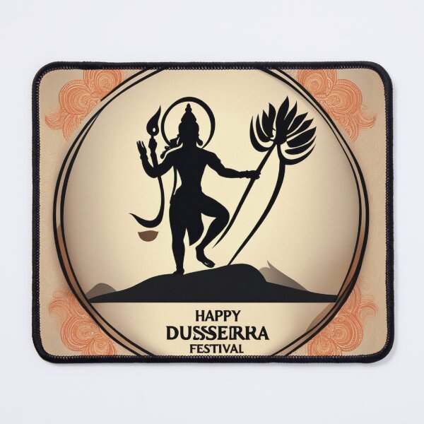 Item preview, Happy Dussehra Festival Card with Lord Rama Silhouette designed and sold by hjian8219.