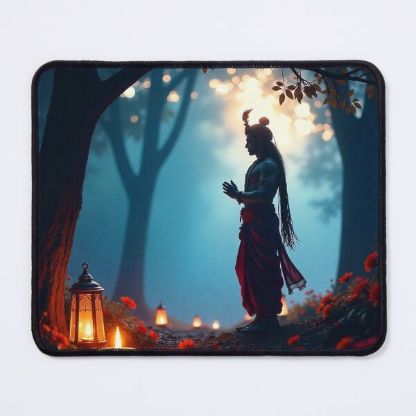 Item preview, Happy Dussehra Festival Card with Lord Rama Silhouette designed and sold by hjian8219.