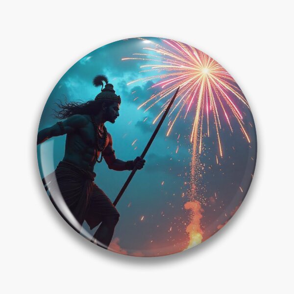 Item preview, Happy Dussehra Festival Card with Lord Rama Silhouette designed and sold by hjian8219.