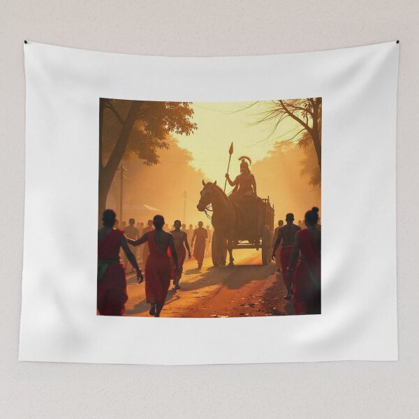 Item preview, Happy Dussehra Festival Card with Lord Rama Silhouette designed and sold by hjian8219.