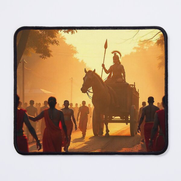 Item preview, Happy Dussehra Festival Card with Lord Rama Silhouette designed and sold by hjian8219.