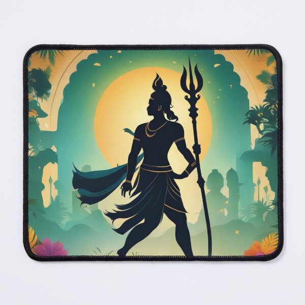Item preview, Happy Dussehra Festival Card with Lord Rama Silhouette designed and sold by hjian8219.