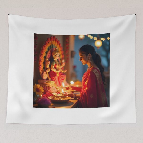 Item preview, Beautiful Happy Dussehra Hindu Traditional Festival Celebration Card Design designed and sold by hjian8219.