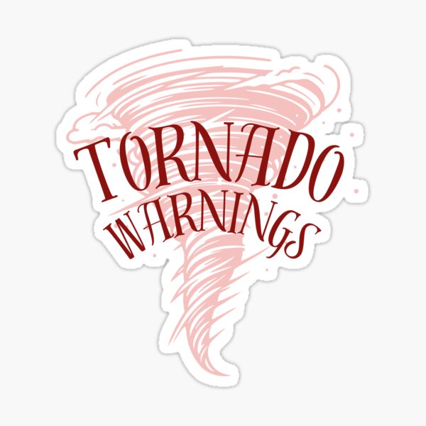 Vista previa del artículo con la obra «Advertencias de tornado», diseñado y vendido por CantBakeBaker.