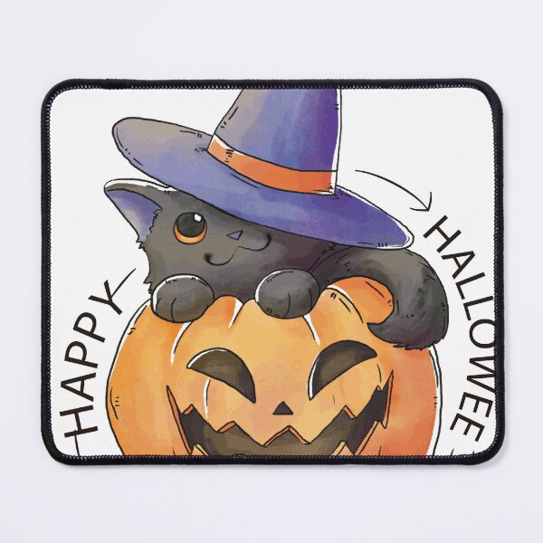 Item preview, Cat in pumpkin - Cute cat in pumpkin with witch hat for Halloween designed and sold by Virginiia89.