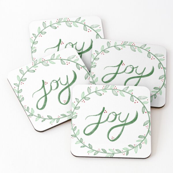 Item preview, Christmas Holiday Joy Holly Watercolor Wreath designed and sold by Rustic + Rose Creative Co..