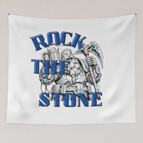 Item preview, "Rock the Stone" Futuristic Dwarf Design – Axe & Beer Power! designed and sold by NSB-Design.