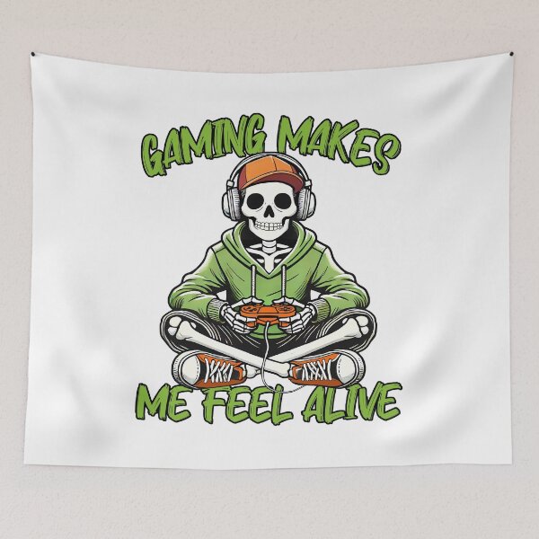 Item preview, Funny Halloween Skeleton Gamer Cool Gamers Video Gaming Costume  designed and sold by Bad Kitty Designz.