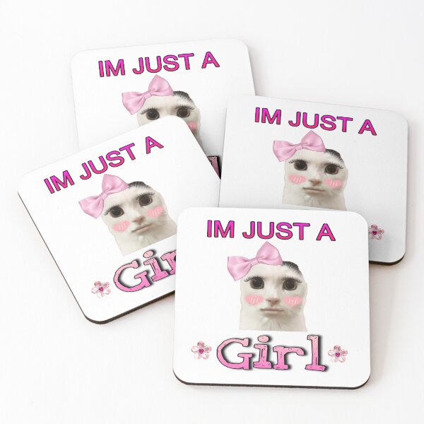 Item preview, I'm just a girl cat meme designed and sold by Esmeraldas2.