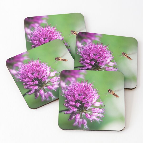 Item preview, Chive Flower and Hover Fly designed and sold by FOLK ART FUSION by heidiannemorris.