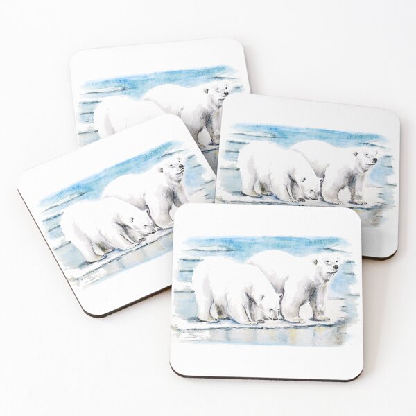 Item preview, Cute Polar Bears Watercolor designed and sold by Frank J. Art.