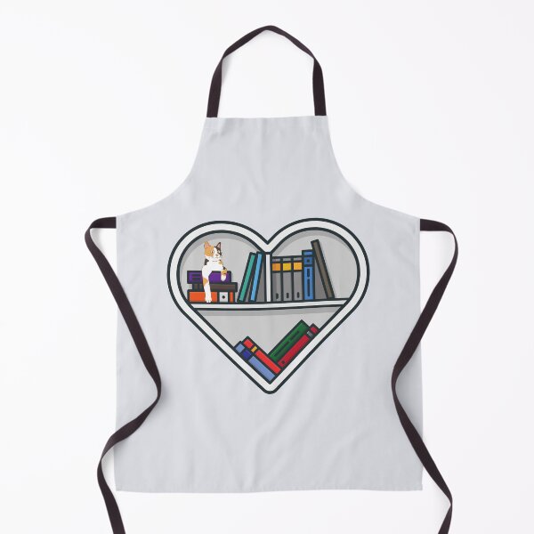 Item preview, Bookish Cat Aesthetic - Cat On A Bookshelf - Heart Shape Bookshelf designed and sold by Wiss2Arts.