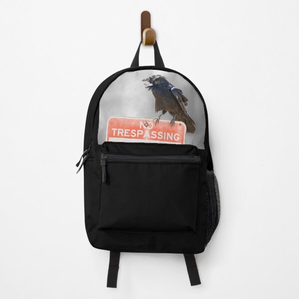 Item preview, Crow Perched on No Trespassing Sign designed and sold by CarolM.