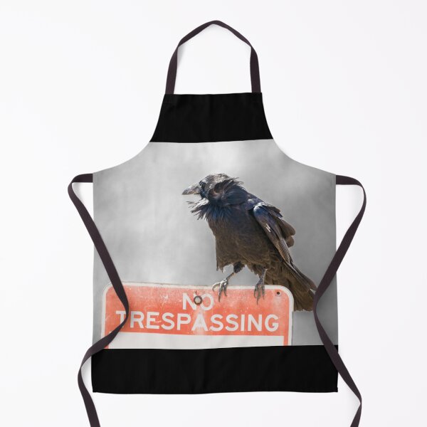 Item preview, Crow Perched on No Trespassing Sign designed and sold by CarolM.