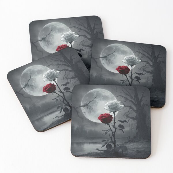Artikelvorschau, Gothische Rosen mit Vollmond Halloween nachts, Halloween Rosen, Halloween Vollmond entworfen und verkauft von Expressions-Sel.