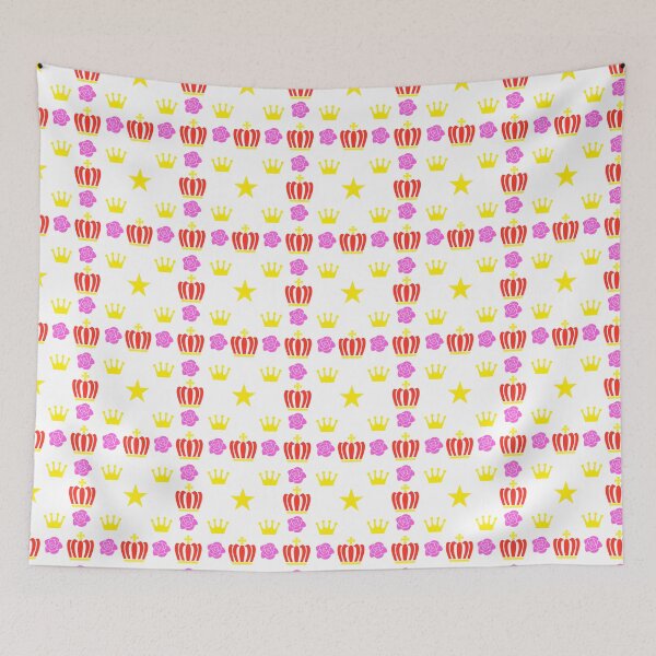 Item preview, A pattern of crowns, stars, and roses is displayed in a bright designed and sold by PWDigitalArt.