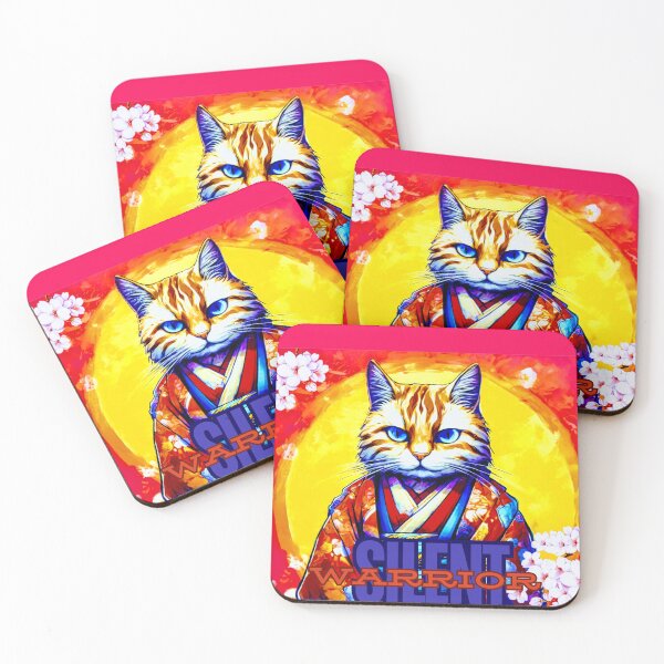 Item preview, Silent Warrior Cat - Exclusive Samurai Art designed and sold by MelissaMelovich.