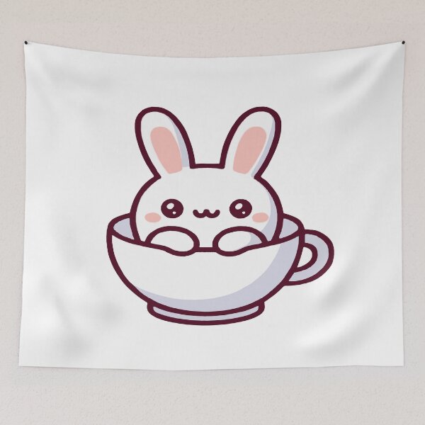 Item preview, Cup rabbit, rabbit in kawaii chibi style in a cup designed and sold by AdrianMDesigns.