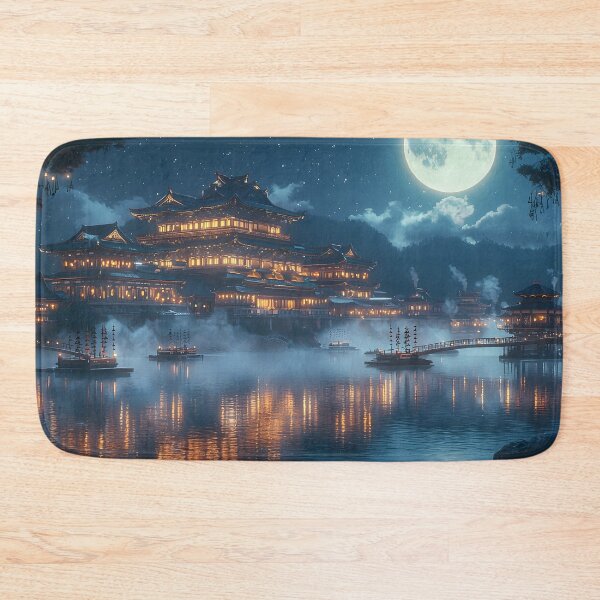 Item preview, Mystical Palace Under the Full Moon in Japanese Style designed and sold by Cozirlax.