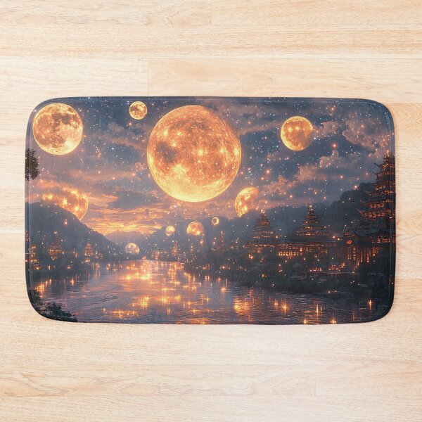 Item preview, Fantasy Skies with Celestial Moons in Japanese Style designed and sold by Cozirlax.
