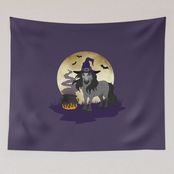 Item preview, Magical Witch Pony Standing Next to Cauldron designed and sold by DappledMoon.
