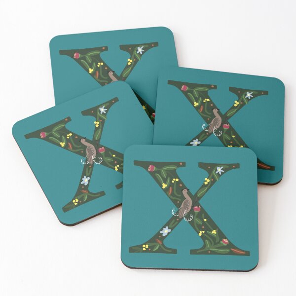 Item preview, Teal Letter X - Australian Folk Art Alphabet  designed and sold by Donnahuntriss.