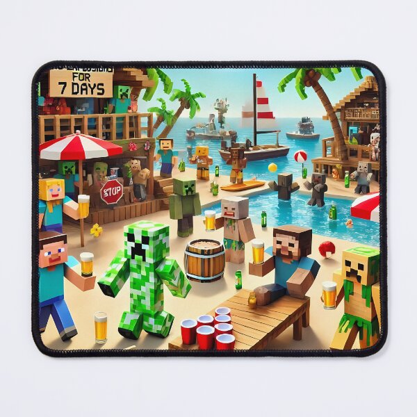 Item preview, Minecraft Peaceful Party on the Island Resort designed and sold by Psychacharm.